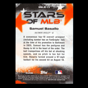 Samuel Basallo RC 2026 Topps Stars Of MLB Rookie Orioles
