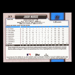 Jakob Marsee RC 2026 Topps All-Star Rookie Marlins