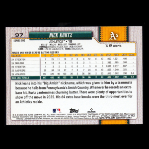 Nick Kurtz 2026 Topps All-Star Rookie Athletics