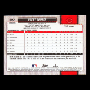Rhett Lowder 2026 Topps Future Stars Reds