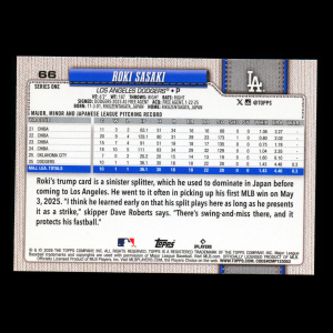 Roki Sasaki 2026 Topps Future Stars Dodgers