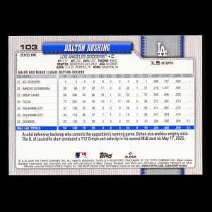 Dalton Rushing 2026 Topps Future Stars Dodgers
