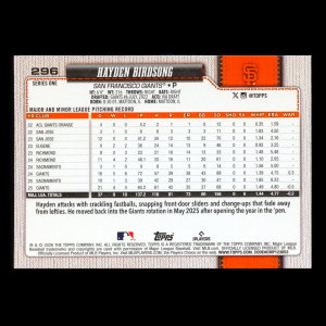 Hayden Birdsong 2026 Topps Future Stars Giants
