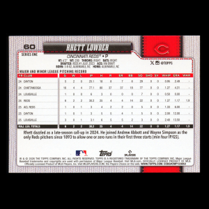 Rhett Lowder 2026 Topps Future Stars Reds
