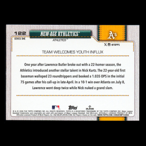 Nick Kurtz 2026 Topps Combo Card Athletics