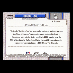 Shohei Ohtani 2026 Topps Combo Card Dodgers