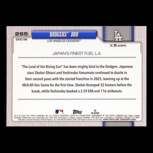 Shohei Ohtani 2026 Topps Combo Card Dodgers