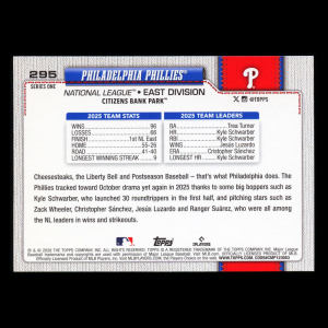 Philadelphia Phillies 2026 Topps Team Card Phillies