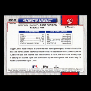 Washington Nationals 2026 Topps Team Card Nationals