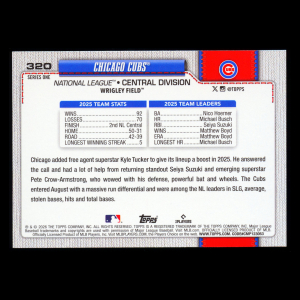 Chicago Cubs 2026 Topps Team Card Cubs