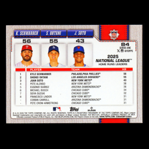 Ohtani - Schwarber - Soto 2026 Topps League Leaders Dodgers - Phillies - Mets