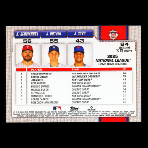 Ohtani - Schwarber - Soto 2026 Topps League Leaders Dodgers - Phillies - Mets