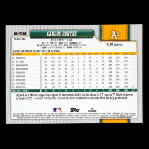 Carlos Cortes RC 2026 Topps Rookie Athletics