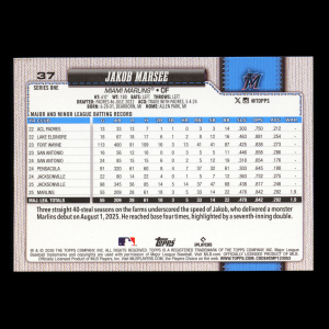 Jakob Marsee RC 2026 Topps All-Star Rookie Marlins