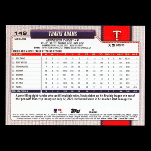 Travis Adams RC 2026 Topps Rookie Twins
