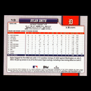 Dylan Smith RC 2026 Topps Rookie Tigers