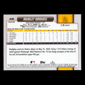 Bradgley Rodriguez RC 2026 Topps Rookie Padres