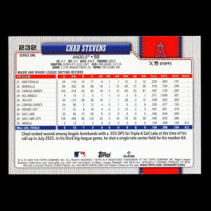 Chad Stevens RC 2026 Topps Rookie Angels