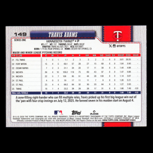 Travis Adams RC 2026 Topps Rookie Twins
