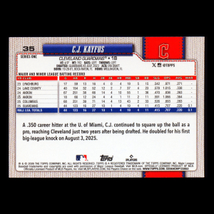 C.J. Kayfus RC 2026 Topps Rookie Guardians