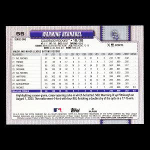 Warming Bernabel RC 2026 Topps Rookie Rockies