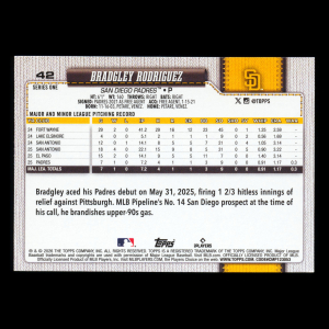 Bradgley Rodriguez RC 2026 Topps Rookie Padres
