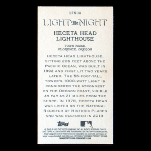 Heceta Head Lighthouse 2025 Topps Allen & Ginter Mini Light the Night