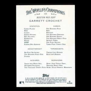 Garrett Crochet 2025 Allen & Ginter Silver Red Sox