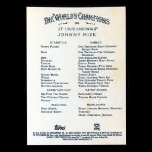 Johnny Mize 2025 Allen & Ginter Cardinals