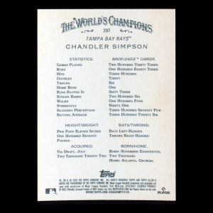 Chandler Simpson RC 2025 Allen & Ginter Rookie Rays