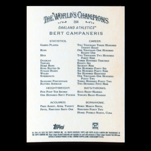 Bert Campaneris 2025 Allen & Ginter Athletics