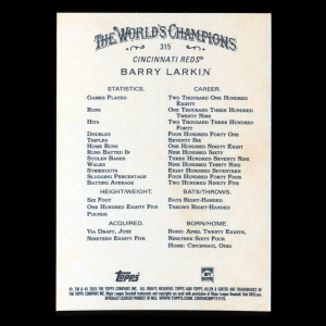 Barry Larkin 2025 Allen & Ginter Reds