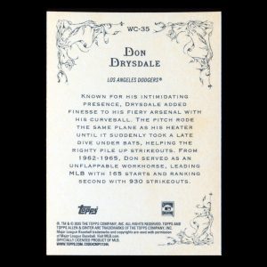 Don Drysdale 2025 Topps Allen and Ginter Wicked Curves Dodgers