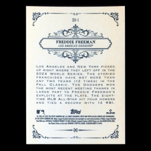 Freddie Freeman 2025 Topps Allen and Ginter Sweet Victory Dodgers