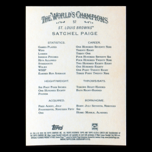 Satchel Paige 2025 Allen & Ginter Browns