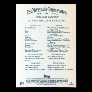 Giancarlo Stanton 2025 Allen & Ginter Yankees