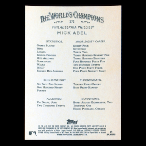 Mick Abel RC 2025 Allen & Ginter Rookie Phillies