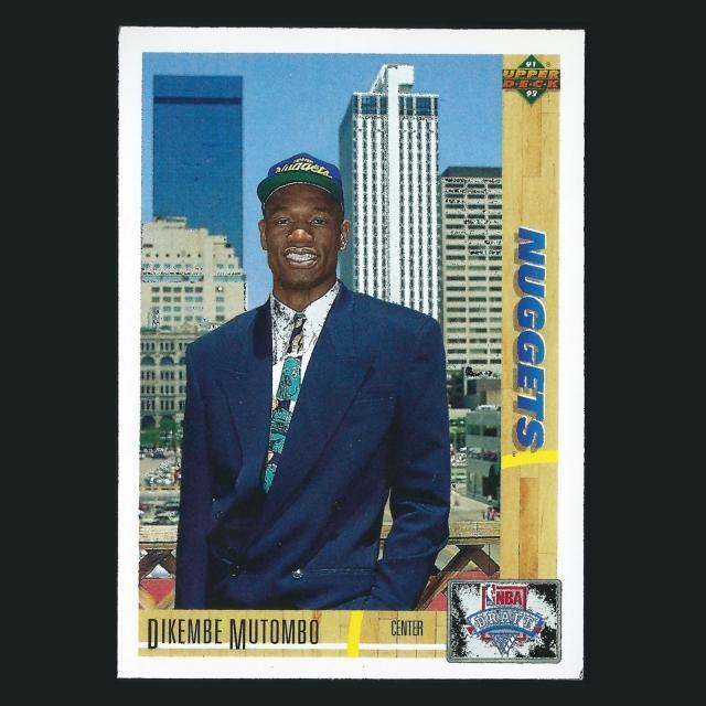 Dikembe Mutombo RC 1991-92 Upper Deck Rooke NBA Draft Nuggets