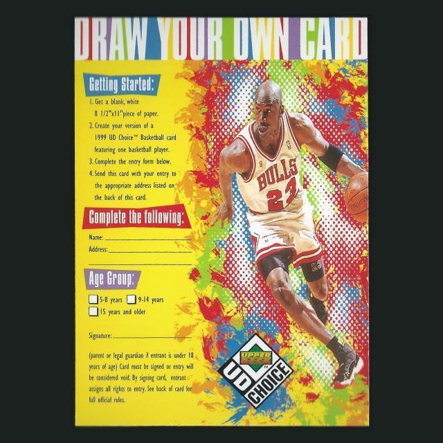 Michael Jordan 1998-99 UD Choice Draw Your Own Card Bulls