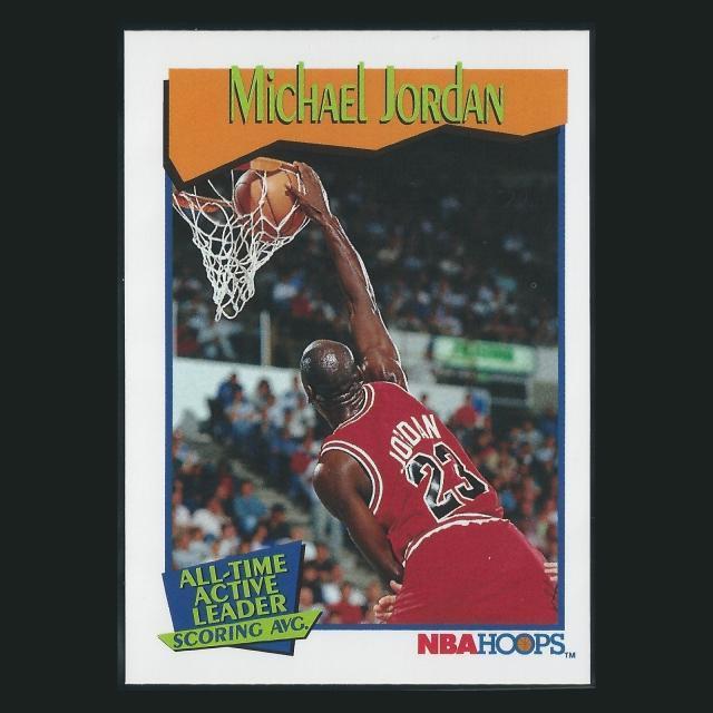 Michael Jordan 1991-92 Hoops All-Time Active Leader Scoring Avg. Bulls