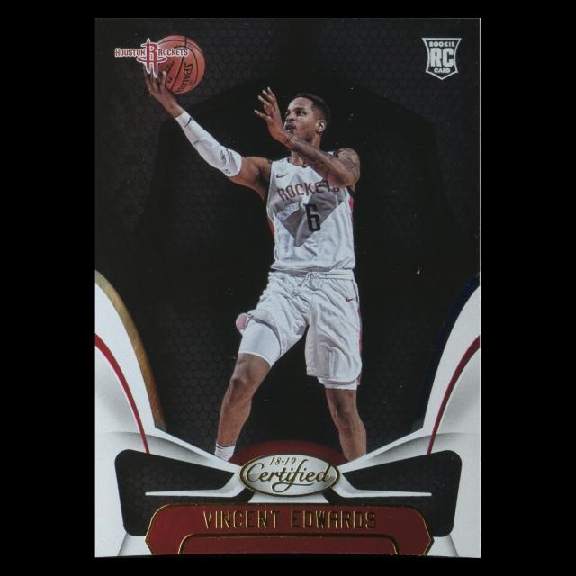 Vincent Edwards RC 2018-19 Certified Rookie Rockets