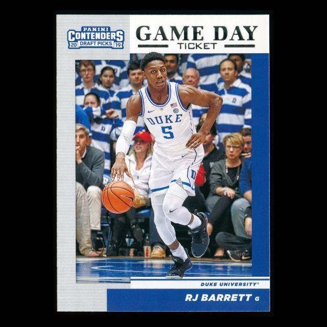 RJ Barrett RC 2019 Contenders Draft Picks Rookie Game Day Ticket Blue Devils/Knicks