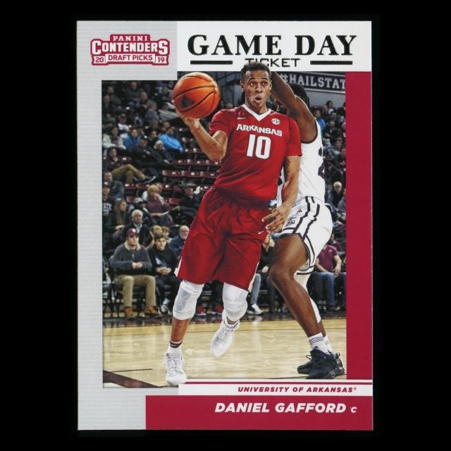 Daniel Gafford RC 2019 Contenders Draft Picks Rookie Game Day Ticket Razorbacks/Bulls