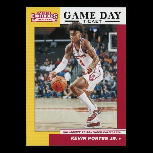 Kevin Porter Jr. RC 2019 Contenders Draft Picks Rookie Game Day Ticket Trojans/Cavaliers