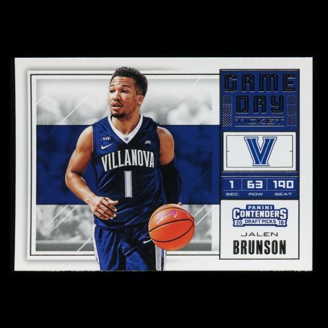 Jalen Brunson RC 2018 Contenders Draft Picks Rookie Game Day Ticket Mavericks