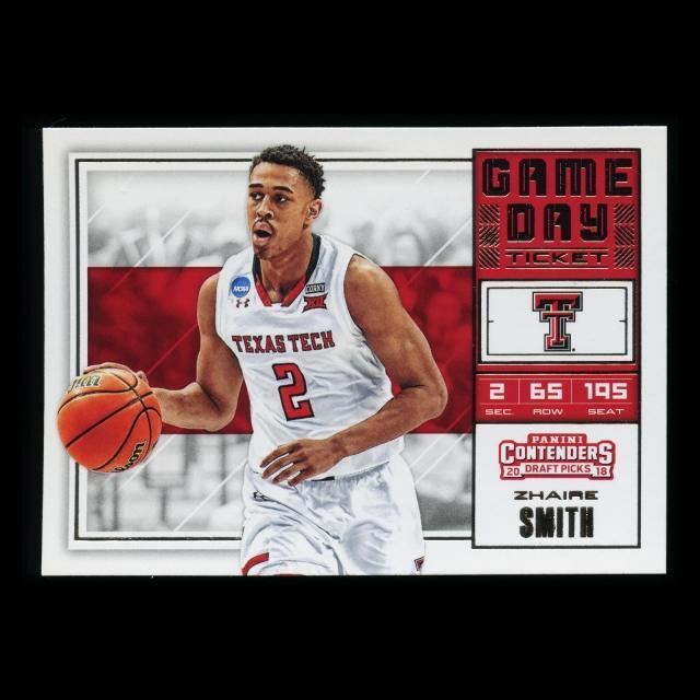 Zhaire Smith RC 2018 Contenders Draft Picks Rookie Game Day Ticket 76ers