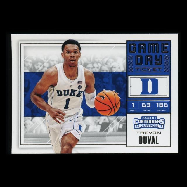 Trevon Duval RC 2018 Contenders Draft Picks Rookie Game Day Ticket Iowa Wolves