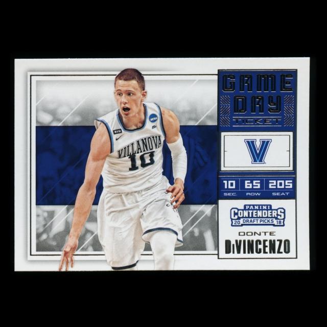 Donte DiVincenzo RC 2018 Contenders Draft Picks Rookie Game Day Ticket Bucks