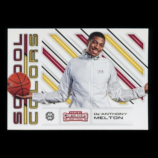 De'Anthony Melton RC 2018 Contenders Draft Picks Rookie School Colors Grizzlies