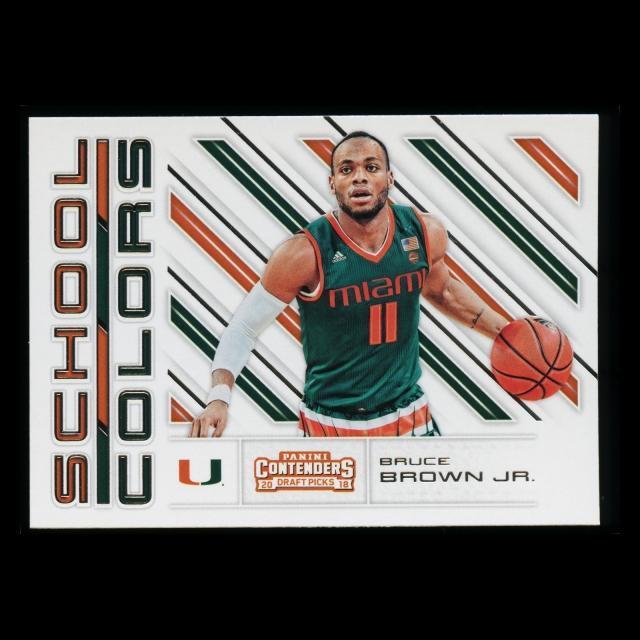Bruce Brown Jr. RC 2018 Contenders Draft Picks Rookie School Colors Pistons